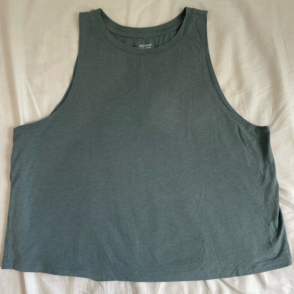 Girlfriend Collective Thistle Cupro High Neck Tank in M